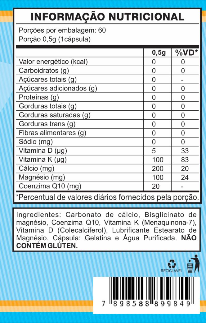 Vitamina K2 Mk7 60 Caps - Vitaminar