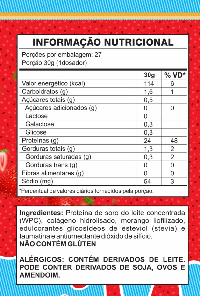 Juice Gourmet Protein Morango - Vitaminar (450gr)