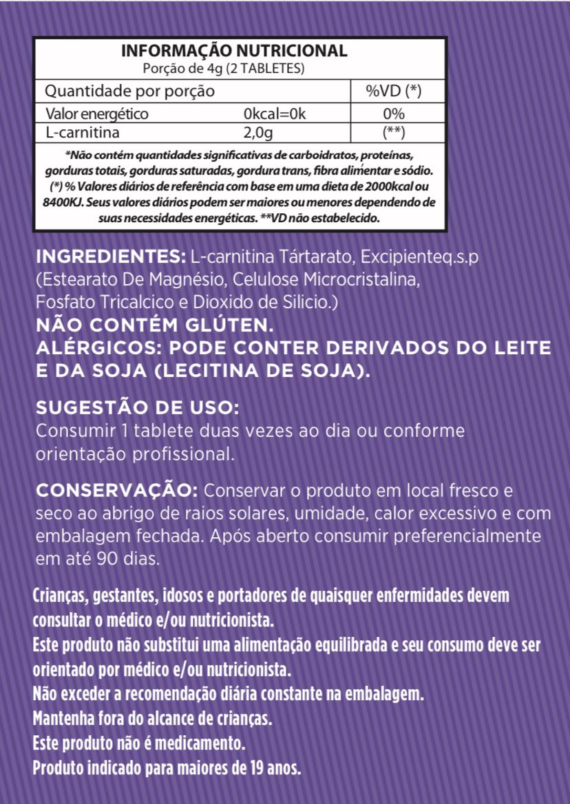 L-CARNITINA 2000MG – VITAMINAR