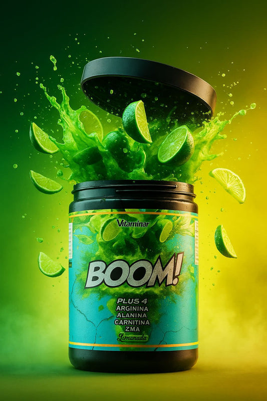 BOOM Vitaminar – Suplemento com Limão Liofilizado, acetil Cisteína e Clorofila | Energia, Detox e Antioxidantes