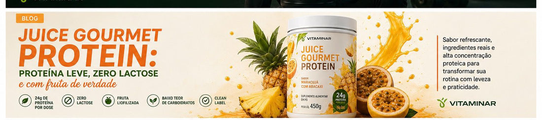 Juice Gourmet Protein: proteína leve, zero lactose e com fruta de verdade