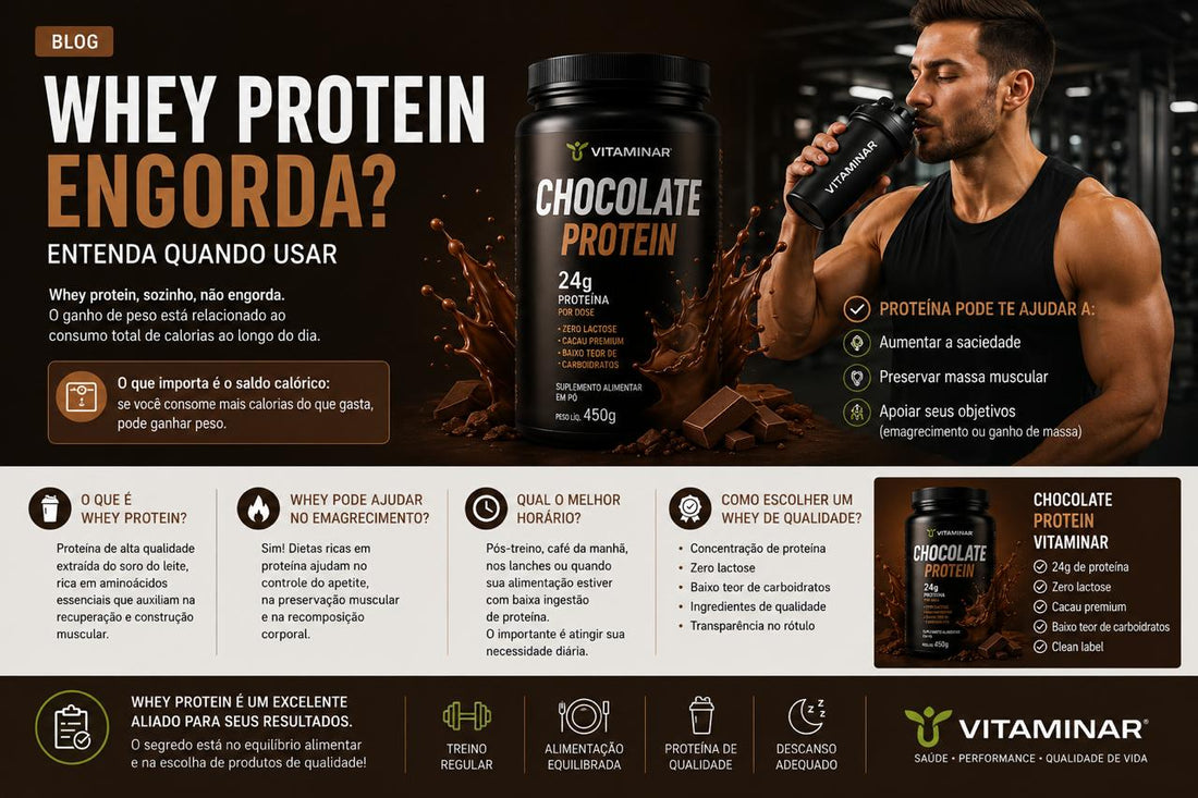 Whey protein engorda? Entenda quando usar