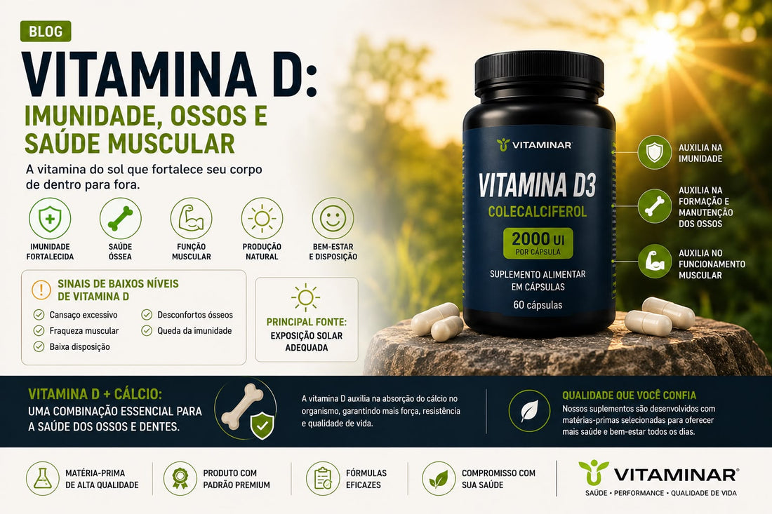 Vitamina D: imunidade, ossos e saúde muscular