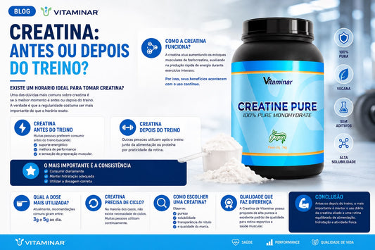 Creatina antes ou depois do treino?