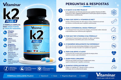 Vitamina K2 Mk7 60 Caps - Vitaminar VITAMINAR