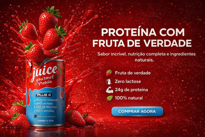 Kit Juice Gourmet Protein Vitaminar Morango + Maracujá | 24g Proteína | Zero Lactose