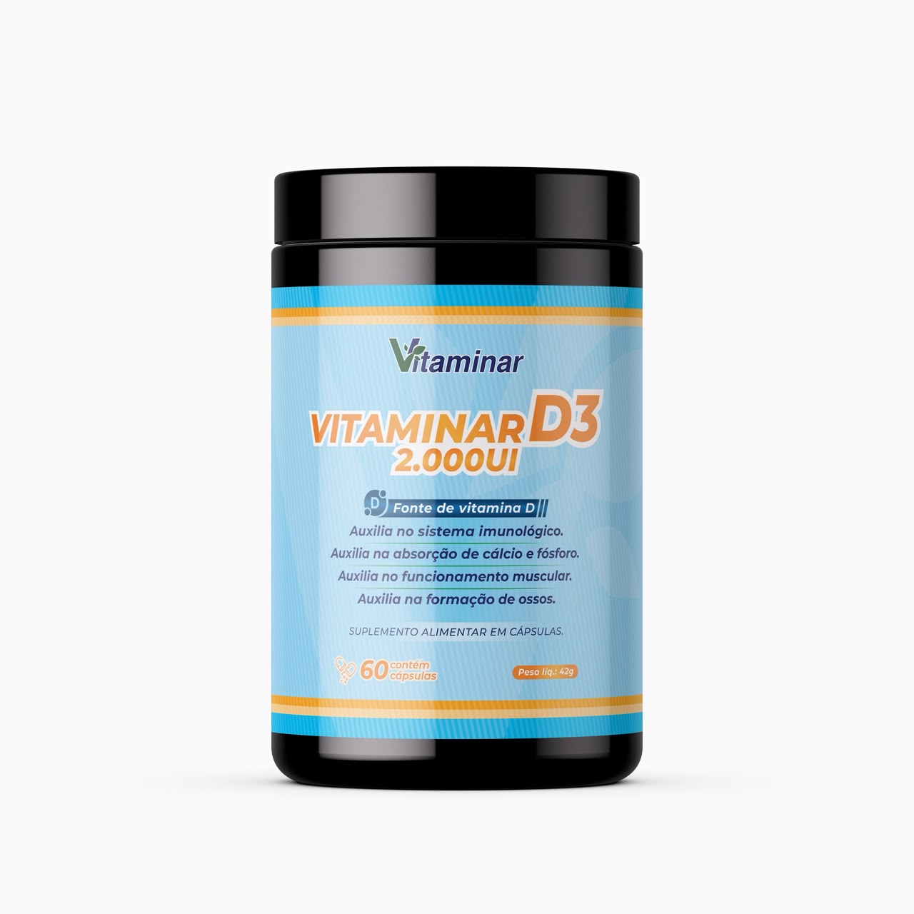 Vitaminar D3 2000ui Sofgel 60 caps Grupo Vitaminar®
