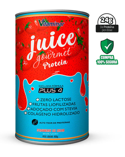 Juice Gourmet Protein Morango - Vitaminar (450gr)