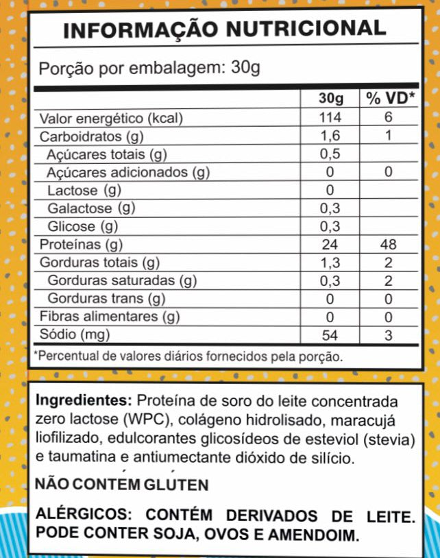 Juice Gourmet Protein Maracuja 30g - Vitaminar