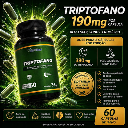 L - Triptofano 190mg 60 Cápsulas Vitaminar VITAMINAR