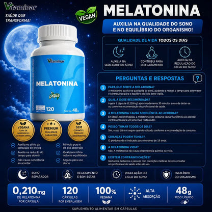 Melatonina Vitaminar 120 cápsulas – Vitaminar VITAMINAR