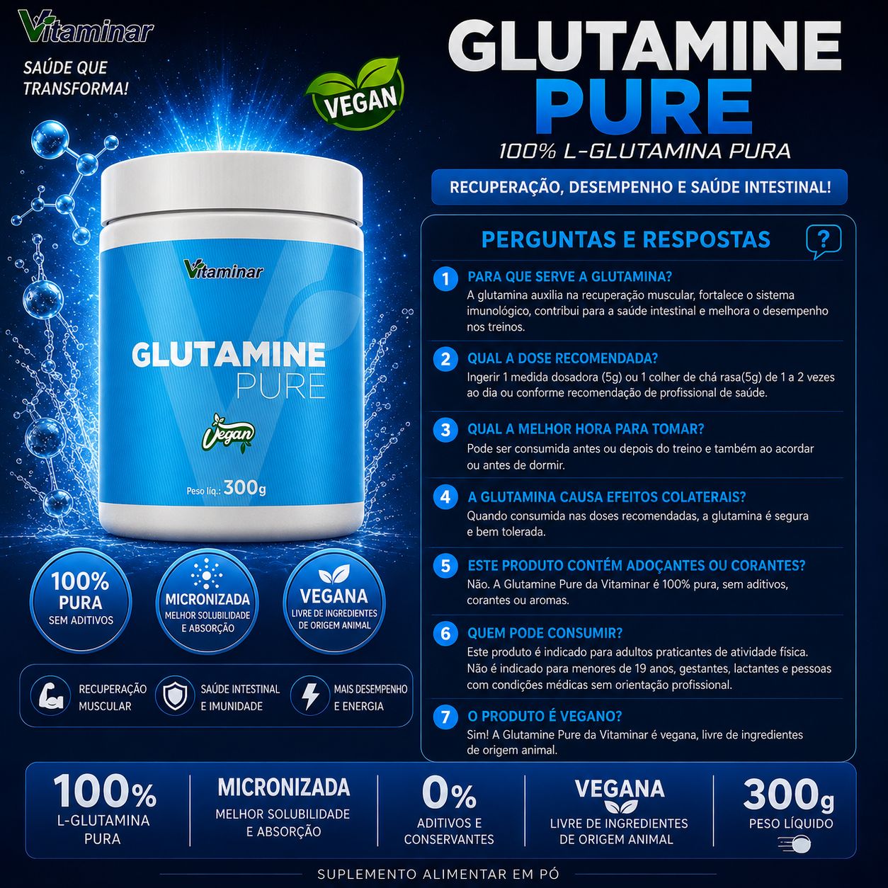 GLUTAMINE PURE – VITAMINAR