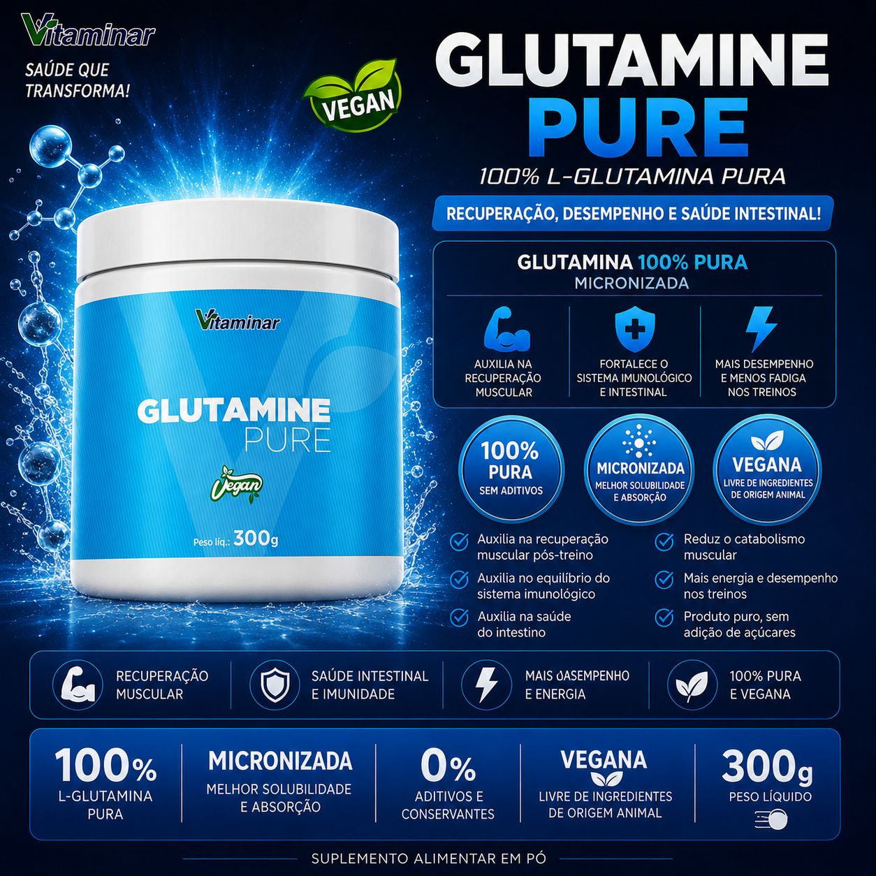 GLUTAMINE PURE – VITAMINAR