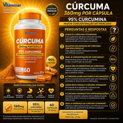 Cúrcuma Turmeric  60 Cápsulas – Vitaminar VITAMINAR