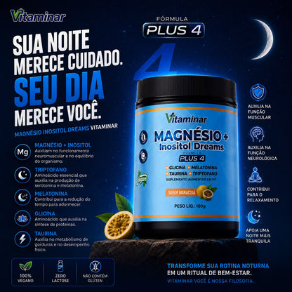 Magnésio Inositol Dreams Vitaminar — Fórmula 4 Plus Grupo Vitaminar®