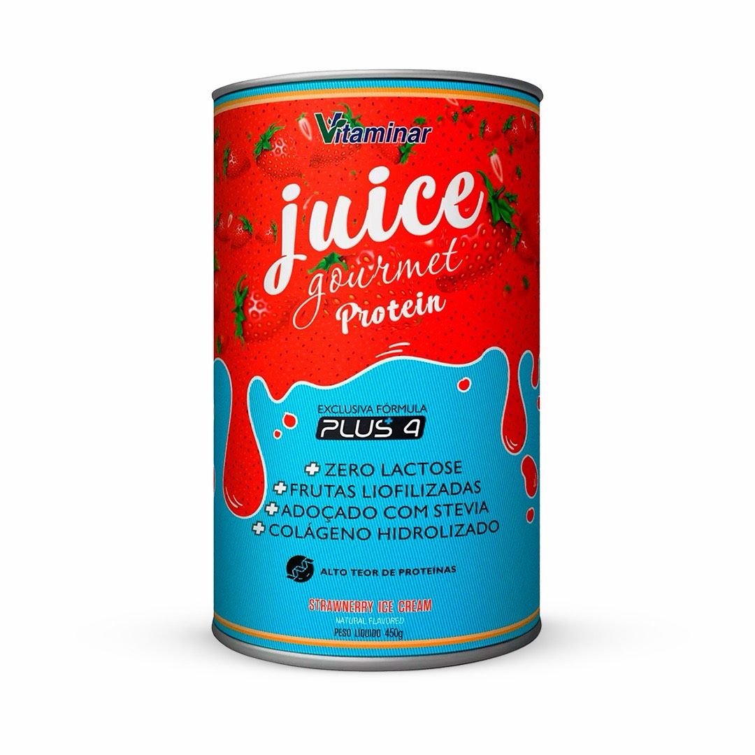 Juice Gourmet Protein Morango - Vitaminar (450gr) VITAMINAR