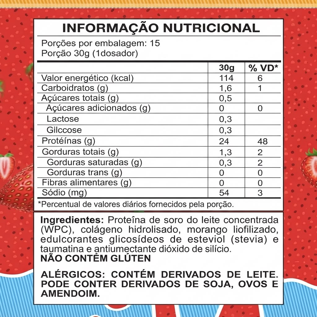 Juice Gourmet Protein Morango - Vitaminar (450gr) VITAMINAR