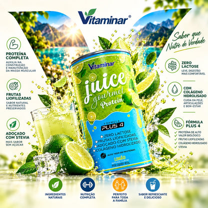 Juice Gourmet Protein Limão - Vitaminar (450gr) Grupo Vitaminar®