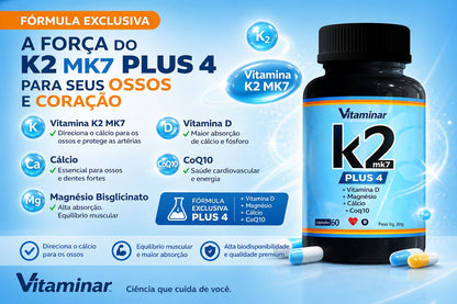 Vitamina K2 Mk7 60 Caps - Vitaminar VITAMINAR