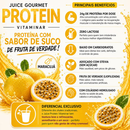 Juice Gourmet Protein Maracuja - Vitaminar (450gr)