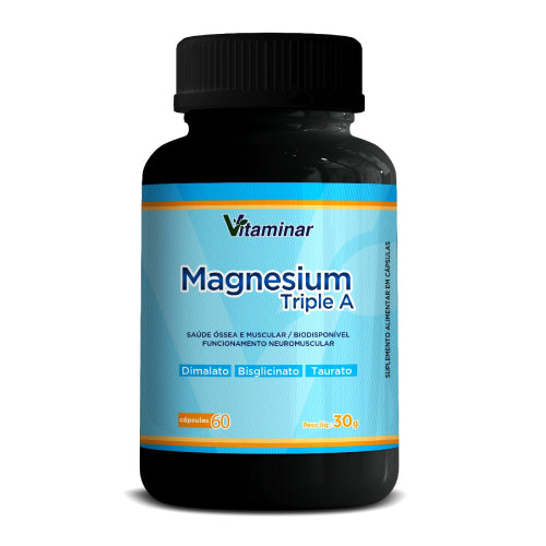 Magnesium Triple A 60 Caps – Vitaminar - Vitamina